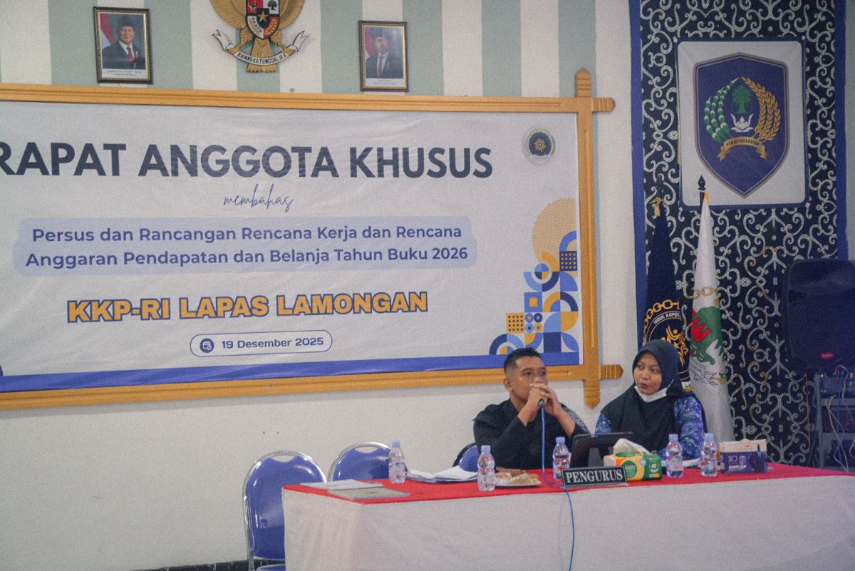 Lapas Kelas IIB Lamongan Laksanakan RAK Koperasi Bahas Persus dan RK–RAPB Tahun Buku 2026