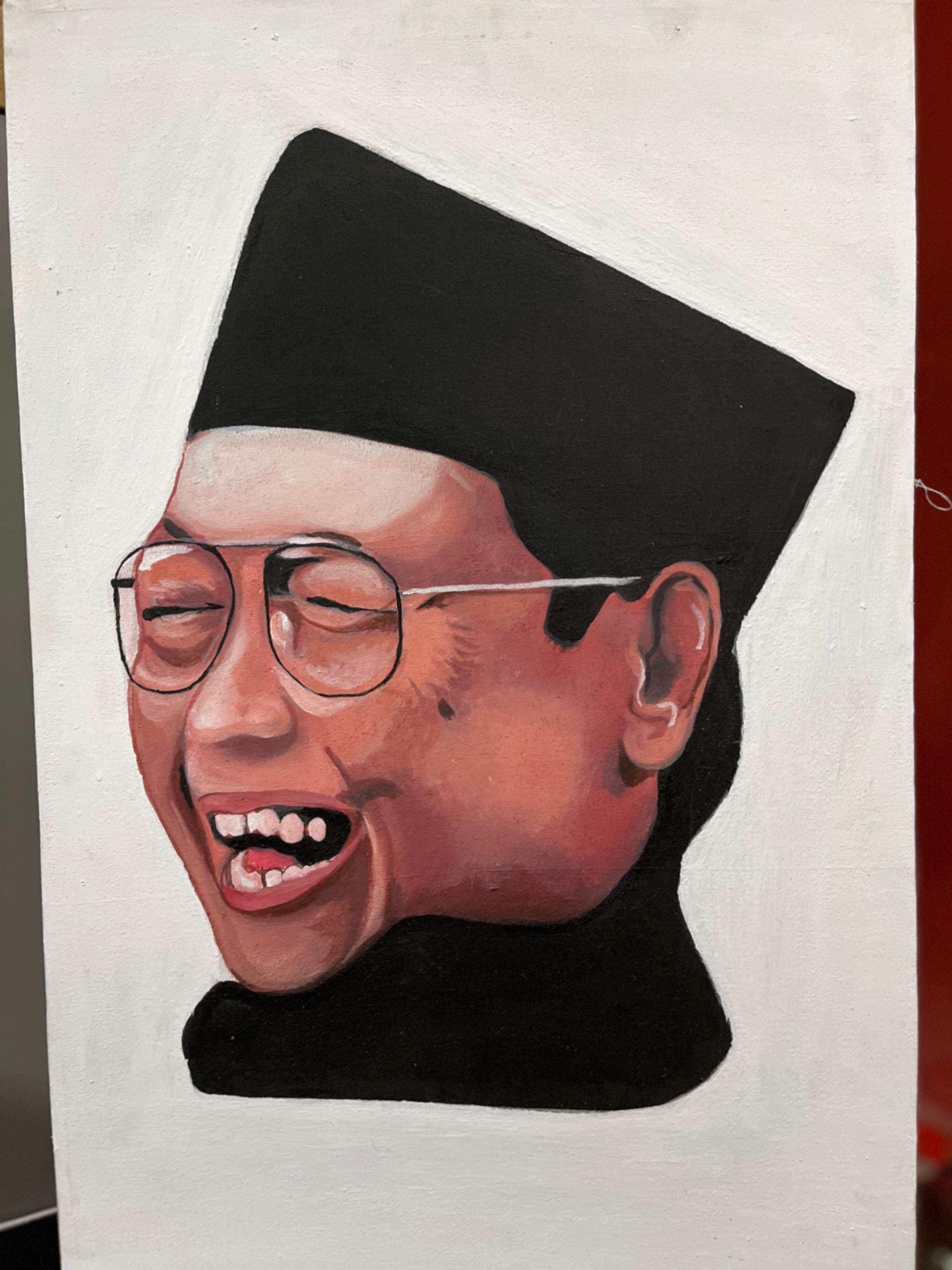 Lukisan Kaligrafi Wajah Tokoh